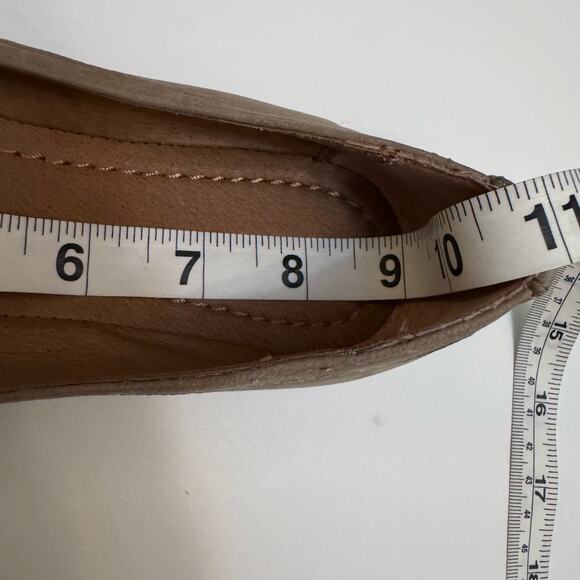 Frye Shoes Womens 6M Taupe Leather Carrie Slip On Ballerina Flat - Picture 13 of 13